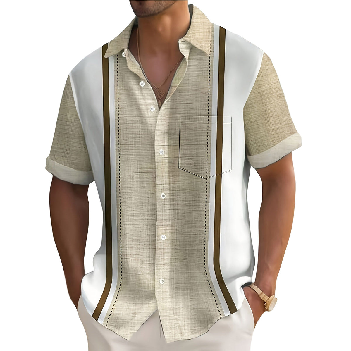 Jean-Marc | Chemise de resort rayée