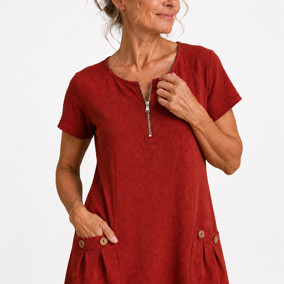 Adélaïde | Robe décontractée en coton et lin