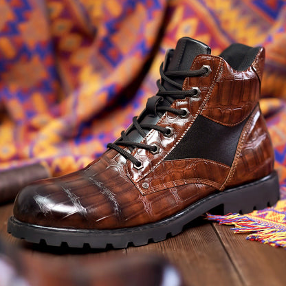 Rendell™ | Bottes en cuir crocodile