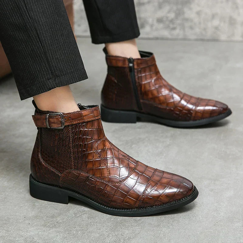 Dylan | Bottines avec Boucle en Cuir Synthétique