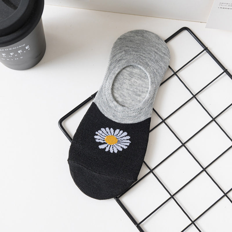 Chaussettes Décontractées À Motifs De Chrysanthèmes