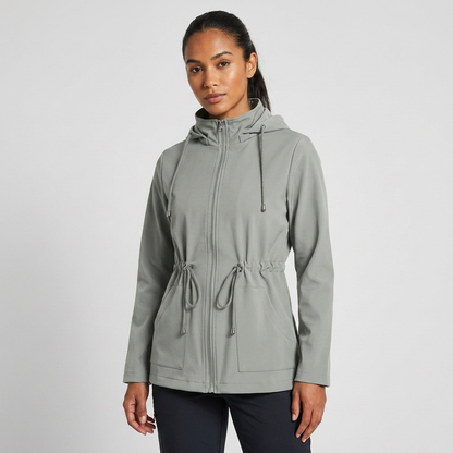 Qing - Veste à Capuche Zippée avec Cordon de Serrage