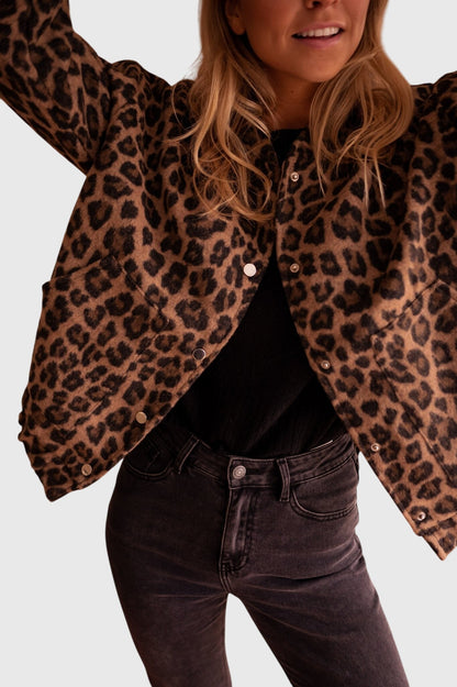 Elodie | Veste élégante à imprimé léopard